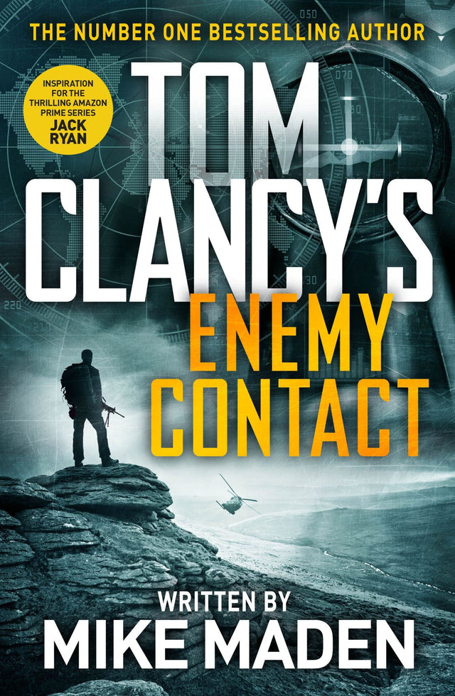 Cover of Tom Clancy's Enemy Contact, showcasing intense military action and espionage in a gripping thriller.