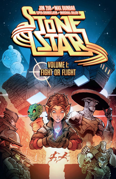 Graphic novel *Stone Star Volume 1: Fight or Flight* featuring vibrant art, space battles, and a young thief’s dark secret.