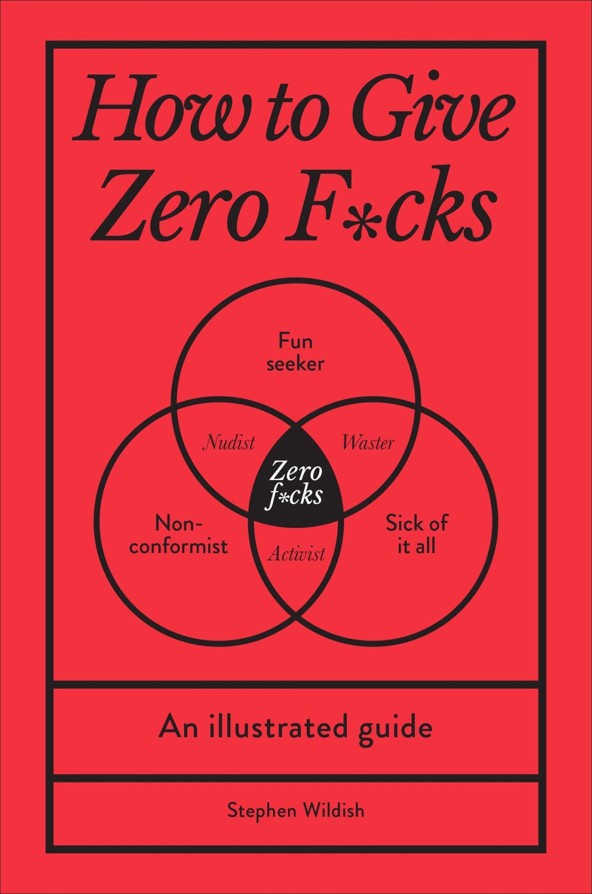 Cover of "How to Give Zero F*cks," a humorous guide to prioritizing life and freeing yourself from trivial worries.