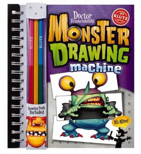 Colorful monster drawing kit featuring interchangeable parts for tracing unique, creative creatures. Perfect for kids 6 and up.