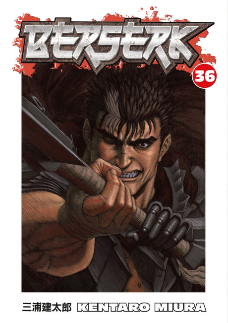 Berserk Volume 36 features Guts battling monstrous sea creatures and confronting dark forces in a gripping tale of survival.