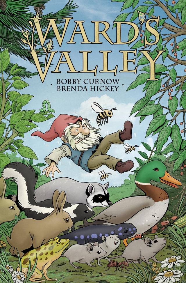 A grumpy gnome in a vibrant forest facing muck-trolls and humans in this adventurous trade paperback for all ages.