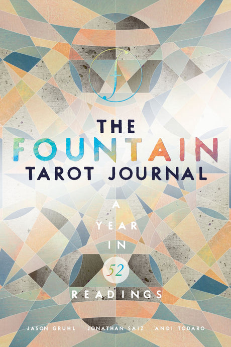 Elegant tarot journal with 52 entries for self-discovery, featuring beautiful artwork and prompts for deep reflection.