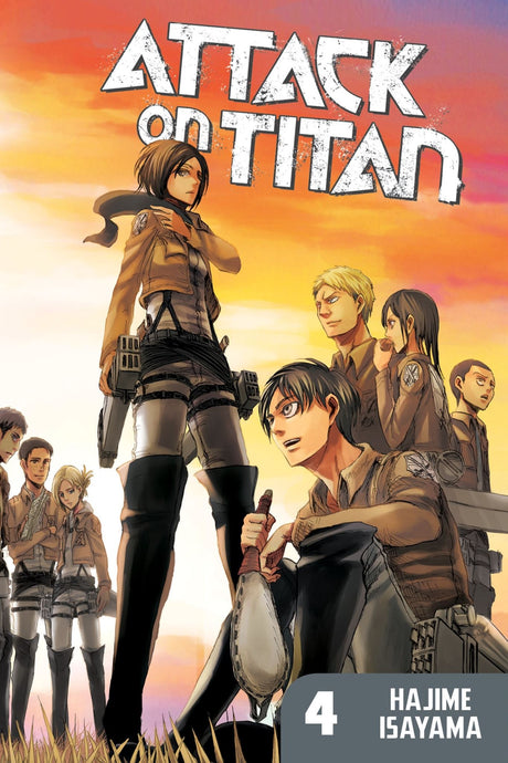 Attack On Titan 4 trade paperback featuring Eren Yeager as a Titan shifter in an epic struggle against monstrous Titans.