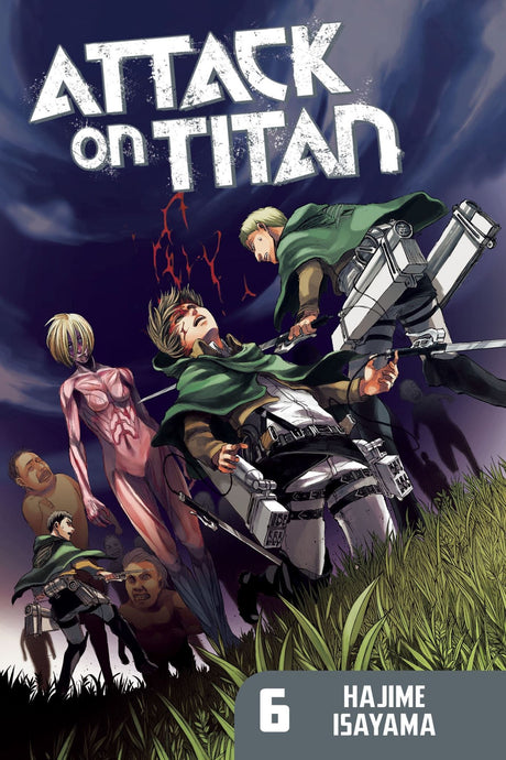 "Attack On Titan 6: Eren and the Survey Corps face a mysterious female Titan in a thrilling 208-page manga."