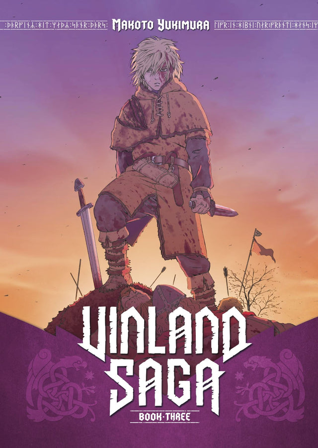 Graphic novel "Vinland Saga Volume 3" featuring Thorfinn's Viking journey, with 454 pages of stunning art and storytelling.