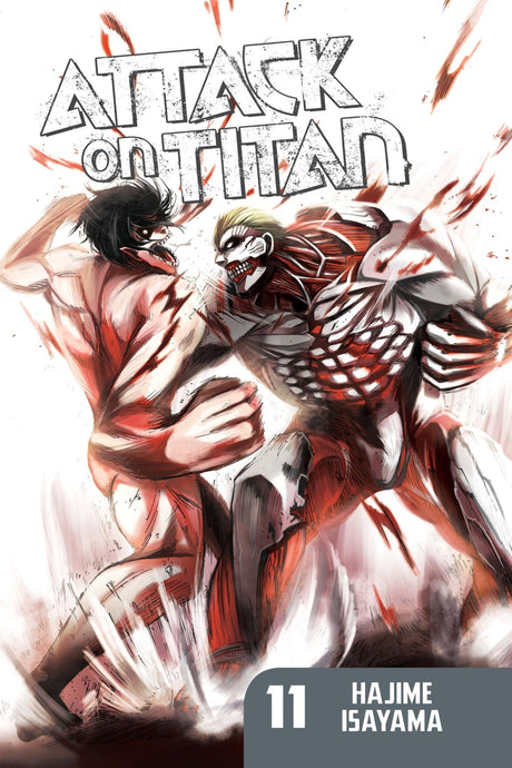 Cover of 'Attack on Titan Volume 11', featuring Eren and the 104th Brigade, illustrating their battle against Titans at Wall Rose.