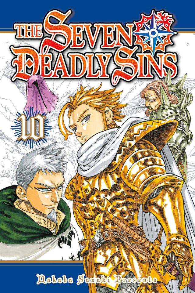 Cover of 'The Seven Deadly Sins 10', illustrating Meliodas and Princess Elizabeth in a vibrant fantasy adventure.