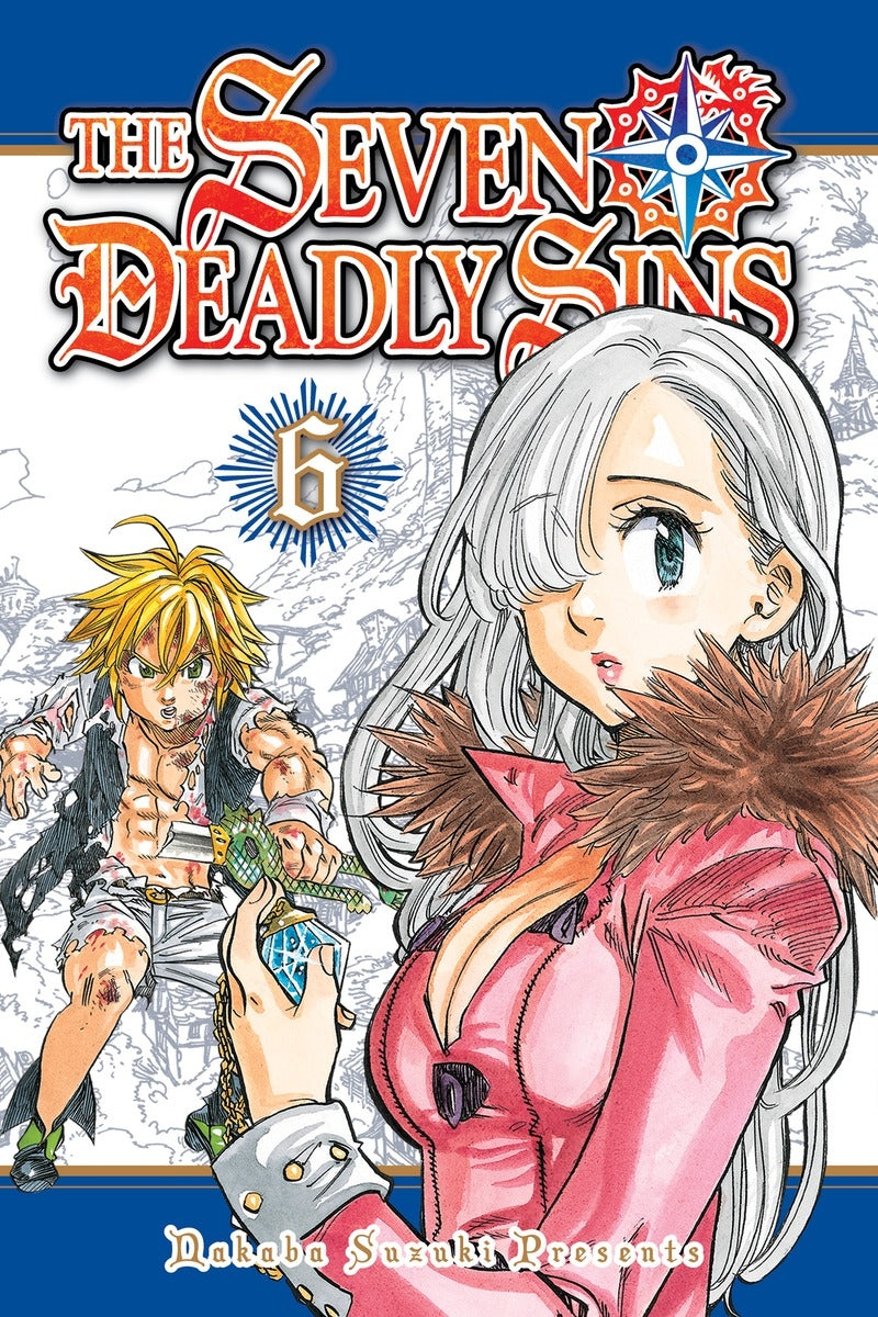 Illustration of 'The Seven Deadly Sins 6' trade paperback, featuring Princess Elizabeth in a fantasy setting, battling tyranny.