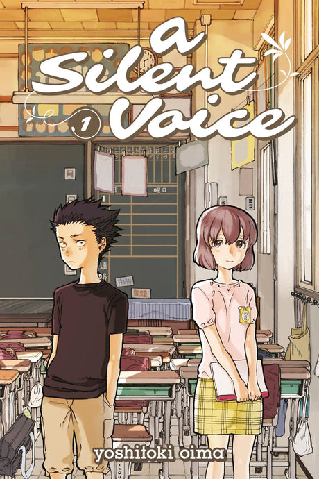 Cover of 'A Silent Voice 1', showcasing a poignant story about bullying, redemption, and communication struggles.