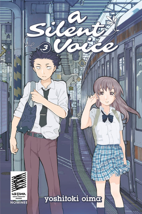 Cover of 'A Silent Voice 3', a graphic novel about redemption and friendship, featuring Shoya and Shoko's emotional journey.