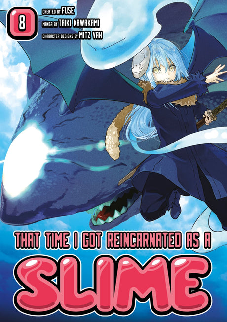 Cover of "That Time I Got Reincarnated as a Slime Volume 8," depicting adventure and fantasy with vibrant illustrations.