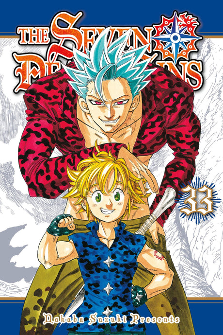 Cover of 'The Seven Deadly Sins 33', featuring vibrant illustrations and a gripping tale of betrayal and redemption.