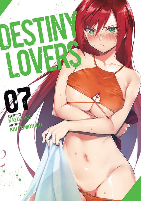 "Cover of Destiny Lovers Vol. 7, featuring action, romance, and survival on a tropical island."