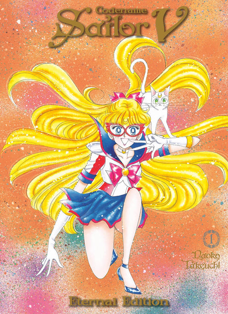 Cover of Codename: Sailor V Eternal Edition 1, featuring Minako Aino as Sailor V with vibrant artwork and a magical theme.