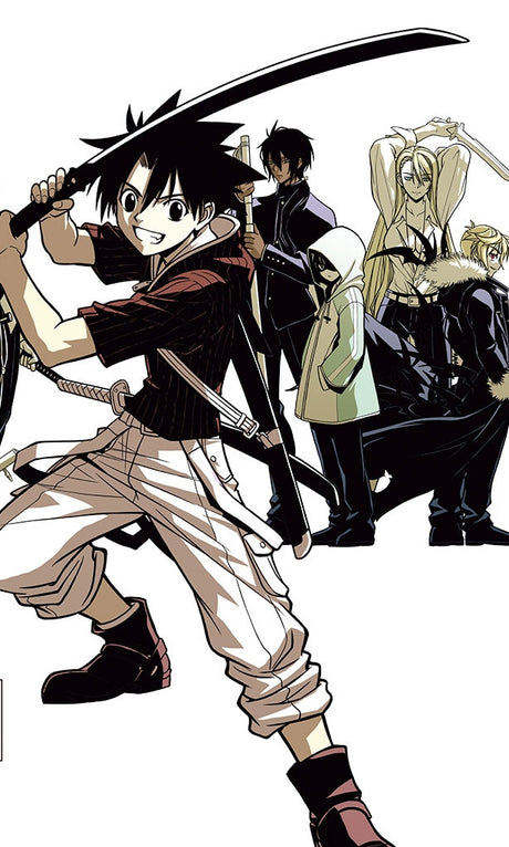 Cover of UQ HOLDER! Volume 22 showcasing a climactic battle with vibrant illustrations and captivating characters.