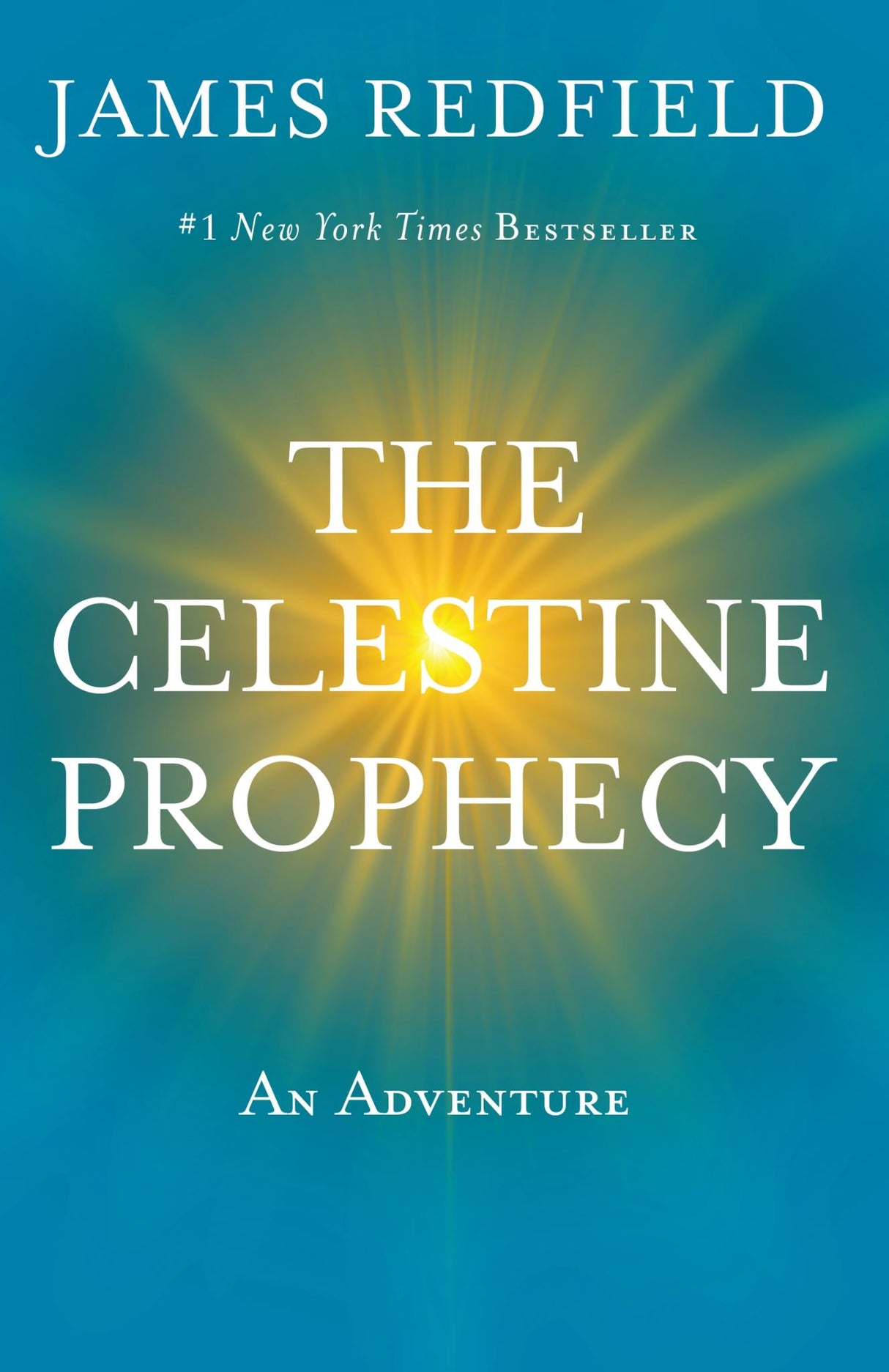 Book cover of 'The Celestine Prophecy', a spiritual adventure exploring nine transformative insights for self-discovery.