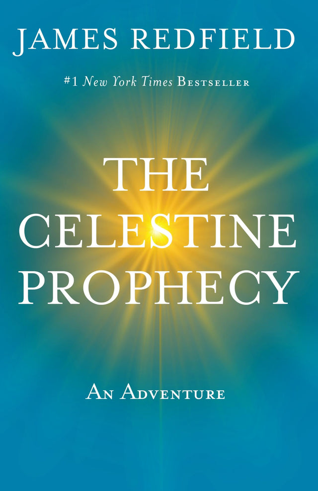 Book cover of 'The Celestine Prophecy', a spiritual adventure exploring nine transformative insights for self-discovery.