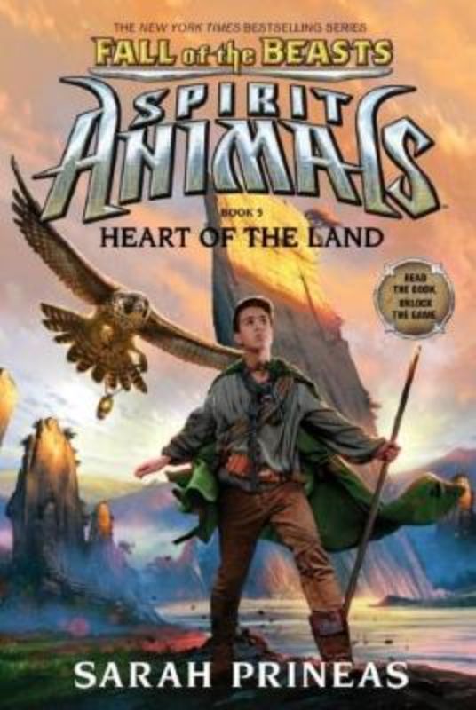 Cover of 'Heart of the Land', a thrilling fantasy novel from the Spirit Animals series for young readers aged 8-12.