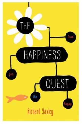 Book cover of "Happiness Quest" featuring Tillie Bassett, a young girl on a journey to understand her emotions with Gilbert the Goldfish.