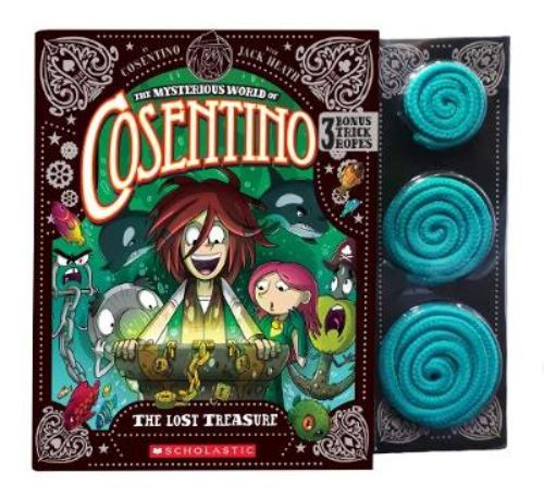 A thrilling children's book featuring Cosentino the Illusionist trapped in a glass ball, facing monsters and a two-headed King.