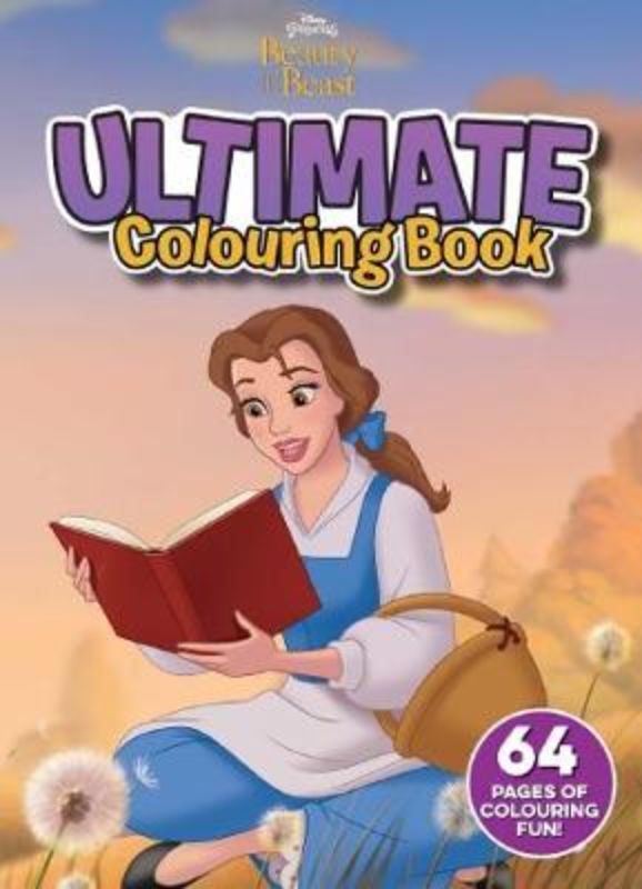 Coloring book featuring Beauty and the Beast, with intricate designs for creative fun and artistic expression.