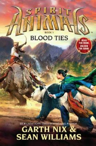 Cover of 'Blood Ties,' a thrilling fantasy novel featuring friendship, bravery, and spirit animal bonds in Erdas.