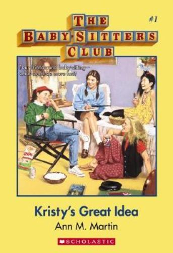 A young reader enjoys "Kristy's Great Idea," a colorful paperback about friendship and adventure in babysitting.