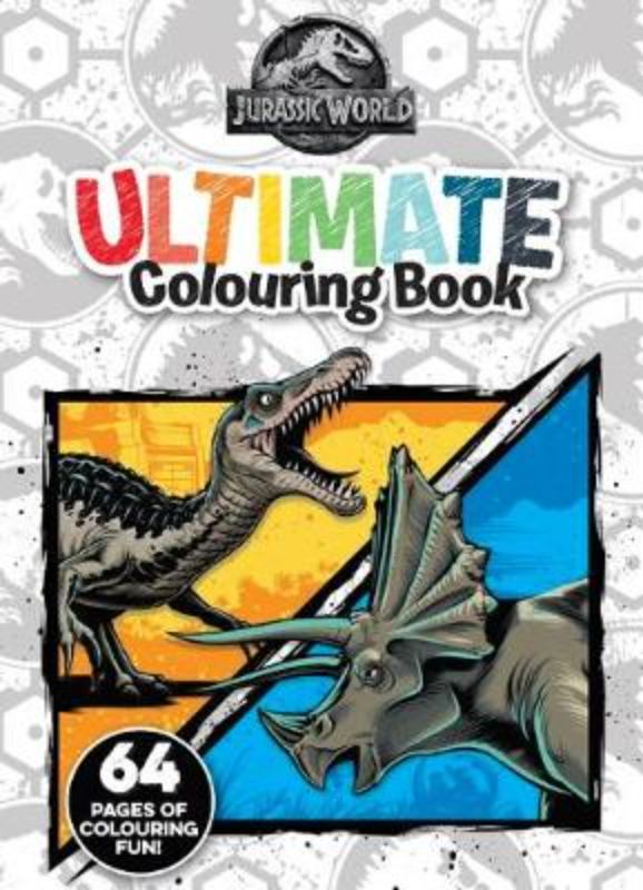 Colouring book featuring 64 pages of Jurassic World characters, perfect for dinosaur fans of all ages.