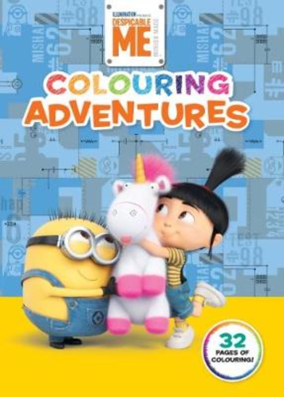 Coloring book featuring 32 pages of Despicable Me characters, encouraging creativity and fine motor skills for children.