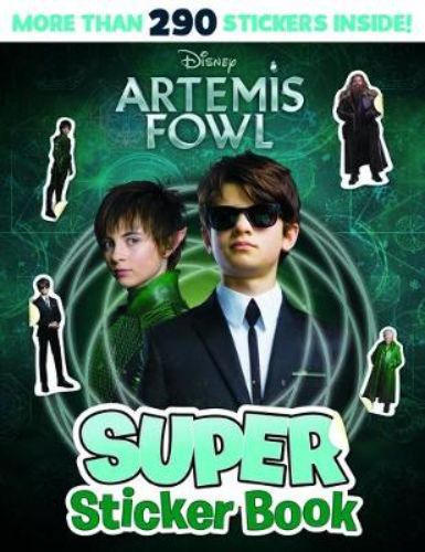 Artemis Fowl: Super Sticker Book with puzzles, 290+ stickers, and Gnommish alphabet for creative fun and learning.