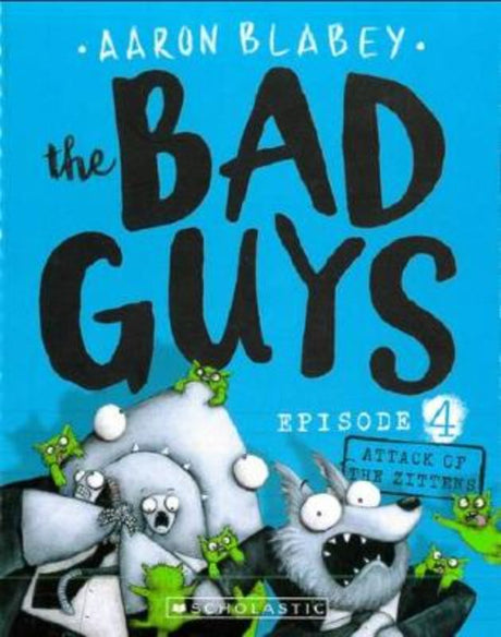 "Cover of 'Attack of the Zittens,' featuring zombie kittens and adventurous characters in a colorful, comedic design."