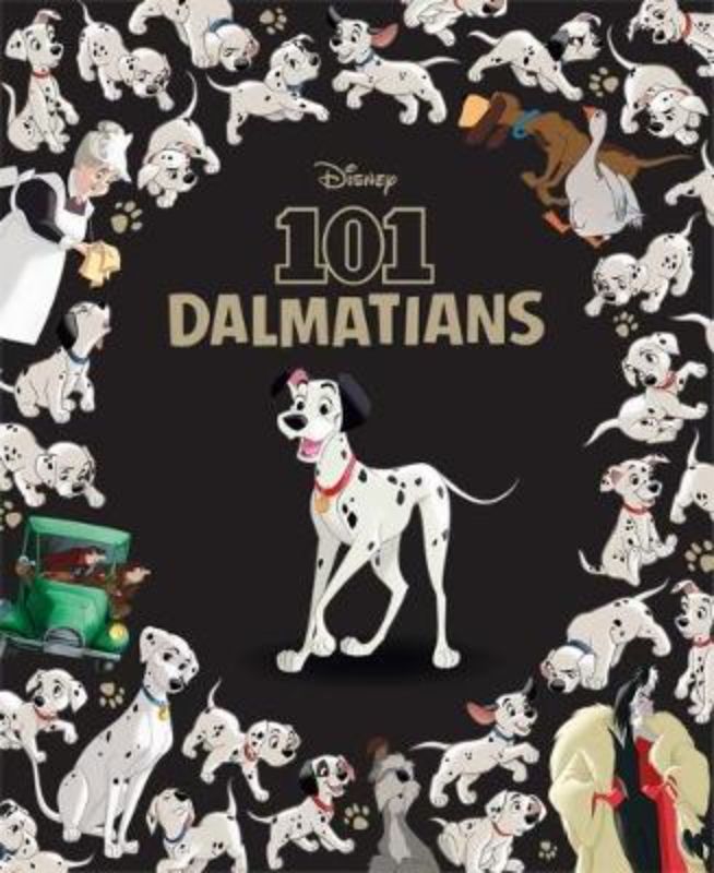 Hardcover picture book of Disney's '101 Dalmatians,' featuring vibrant illustrations and a thrilling puppy rescue adventure.