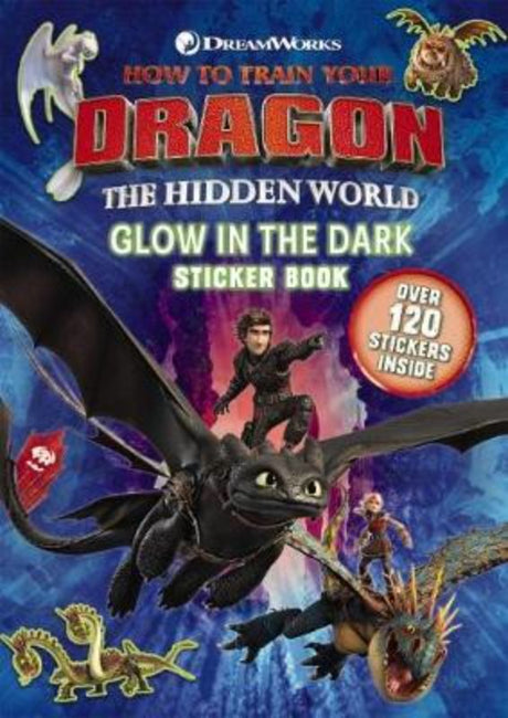 Glow-in-the-dark sticker book featuring Hiccup, Toothless, and fun activities for young dragon trainers.