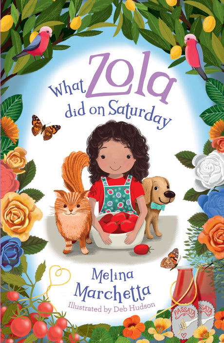 Children's book "What Zola Did on Saturday" featuring Zola's heartwarming adventures on Boomerang Street, celebrating community and friendship.