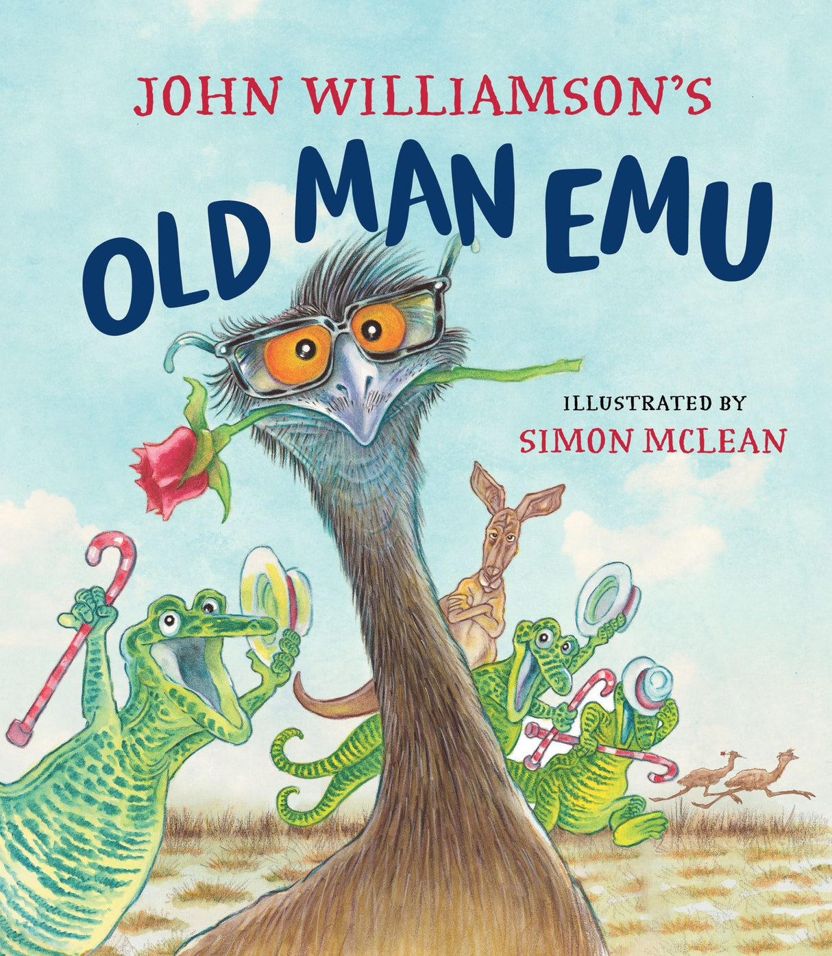 Delightful picture book about the emu, featuring vibrant illustrations and playful comparisons to Australian wildlife.