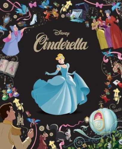 Beautifully illustrated hardback edition of Cinderella, featuring gold foiling, gilded pages, and a gold ribbon bookmark.
