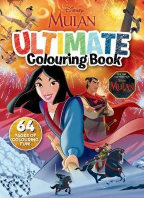 Colouring book featuring 64 intricate pages of Mulan characters, perfect for creativity and relaxation for all ages.