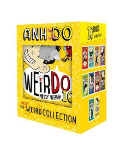 Colorful covers of The Messy Weird! Collection, showcasing quirky characters and whimsical adventures for young readers.