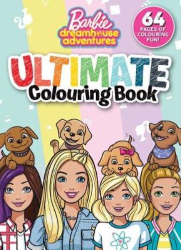 Colouring book featuring Barbie and friends from Netflix's Dreamhouse Adventures with 64 engaging pages for creative fun.