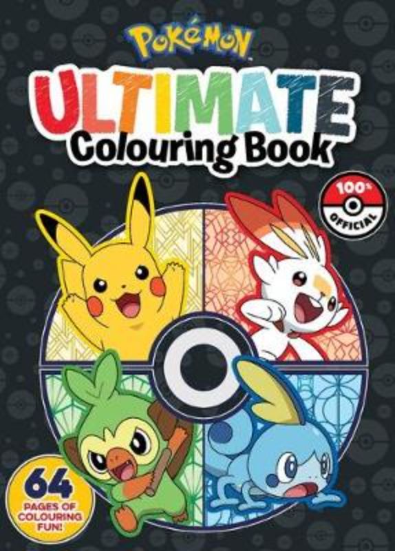 A vibrant colouring book featuring 64 pages of beloved Pokémon characters for creative fun and artistic expression.