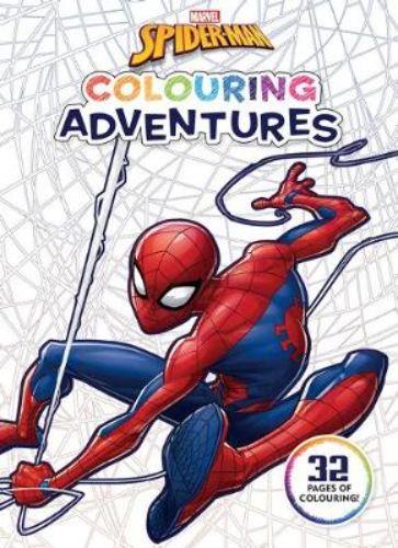 Colouring book featuring Spider-Man and friends, encouraging creativity and fine motor skills for kids in a vibrant 32-page adventure.