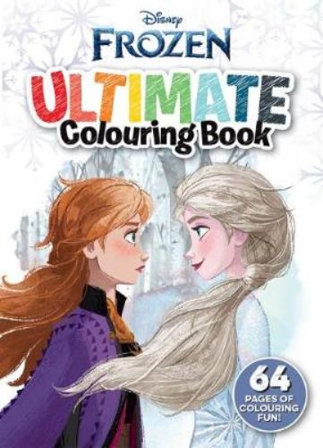 Coloring book featuring beloved Frozen characters like Anna, Elsa, and Olaf, with 64 beautiful illustrations for creative fun.