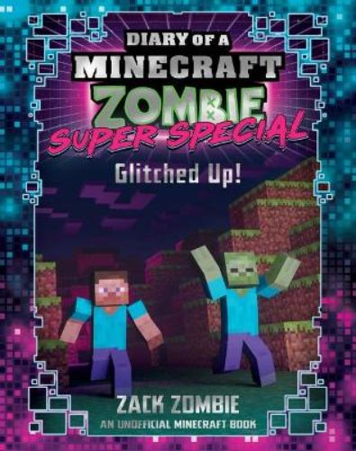 "Cover of 'The Diary of a Minecraft Zombie', featuring Zack Zombie in a pixelated world of adventure and humor."