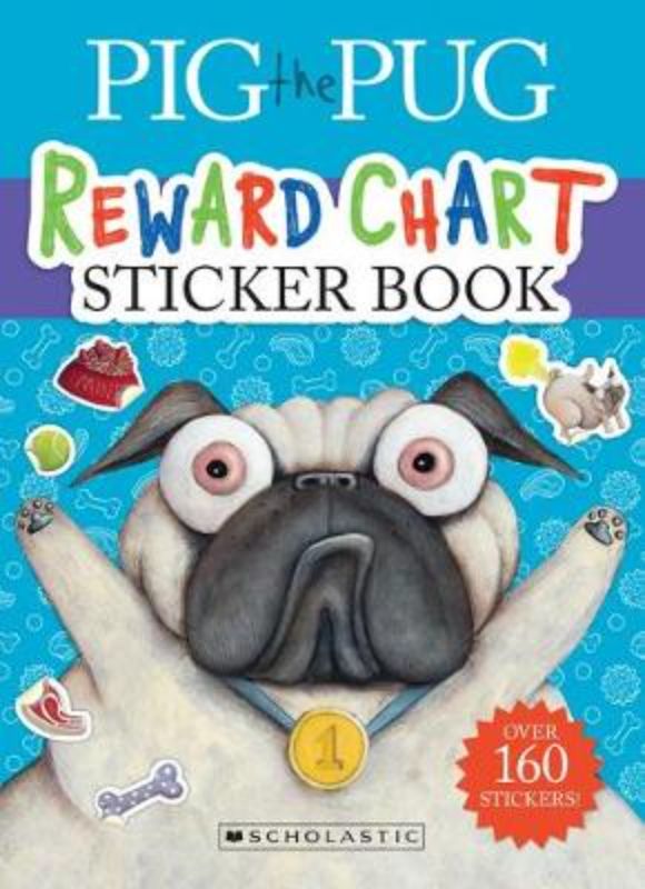 Colorful Pig the Pug Reward Chart Sticker Book with seven charts and over 160 fun stickers for engaging goal-setting.