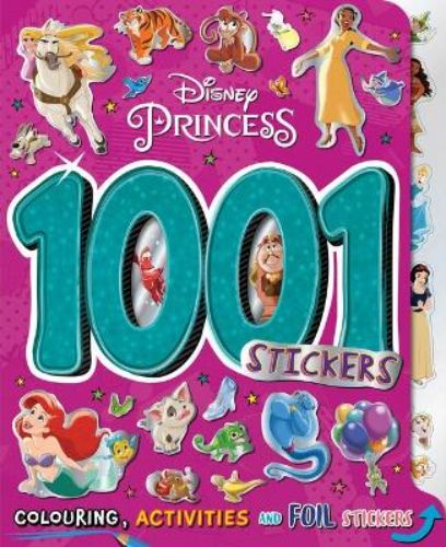 Colorful Disney Princess sticker book featuring 1001 stickers, activities, and beloved characters for creative fun.