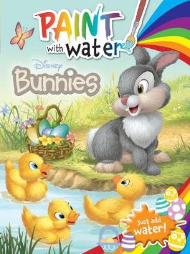 Interactive painting activity book featuring Disney Bunnies, where kids use water to color 32 delightful illustrations.