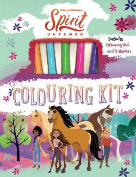 Spirit Untamed: Colouring Kit featuring 48 pages of illustrations and non-toxic materials for creative young artists.