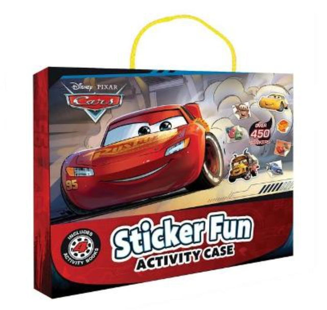 Colorful Cars: Sticker Fun Activity Case featuring Lightning McQueen, with over 60 activity pages and 450 stickers for endless creativity.