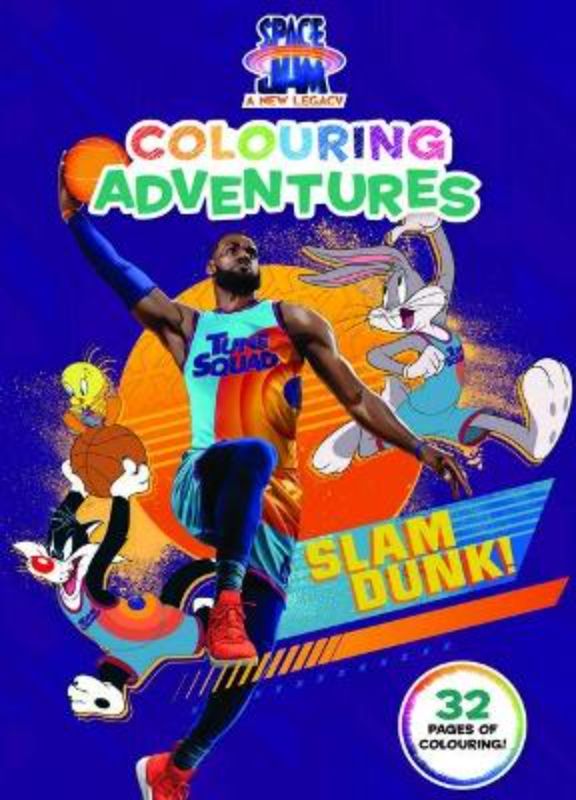 Colouring book featuring Space Jam characters, perfect for creative fun for fans of all ages.